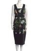 Ted Baker Floral Print Midi Length Dress