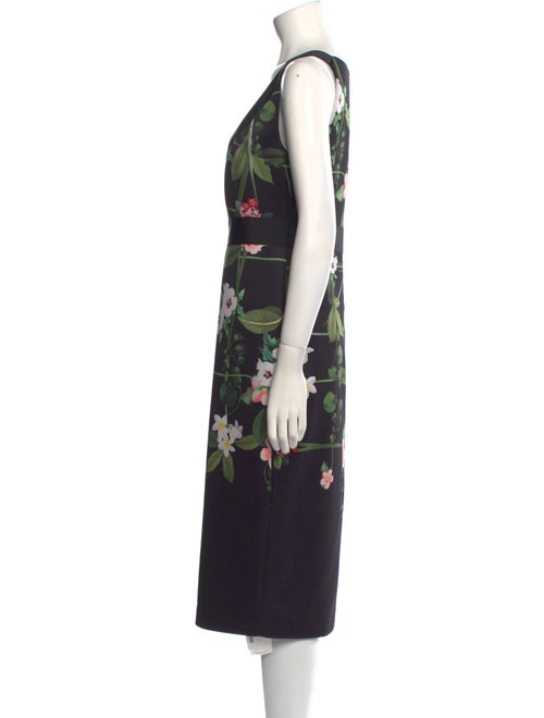 Ted Baker Floral Print Midi Length Dress