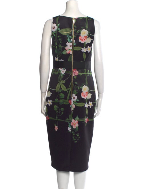Ted Baker Floral Print Midi Length Dress