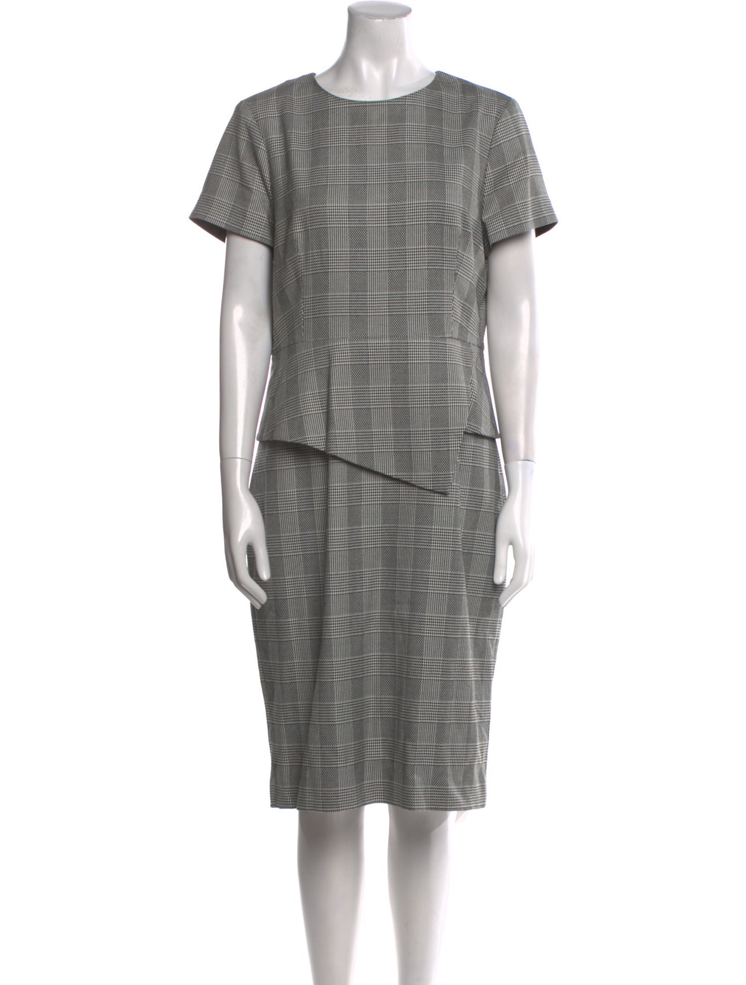 Ted Baker Plaid Print Midi Length Dress