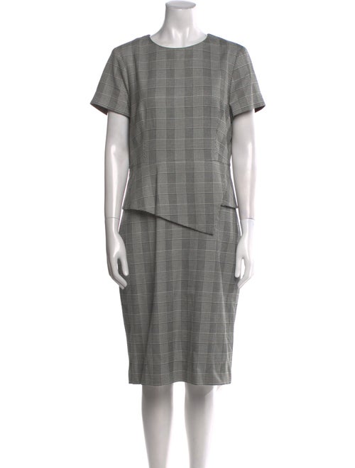 Ted Baker Plaid Print Midi Length Dress