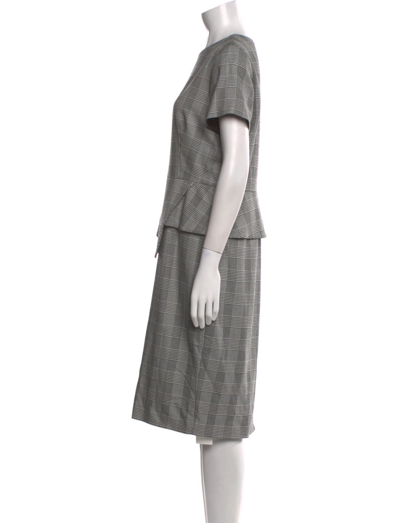 Ted Baker Plaid Print Midi Length Dress