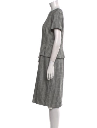 Ted Baker Plaid Print Midi Length Dress