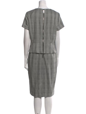 Ted Baker Plaid Print Midi Length Dress