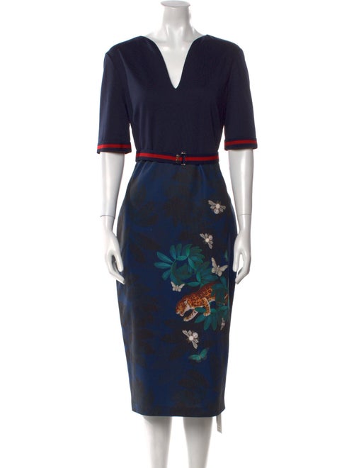Ted Baker Printed Midi Length Dress