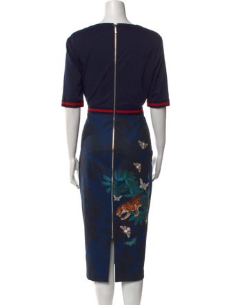 Ted Baker Printed Midi Length Dress