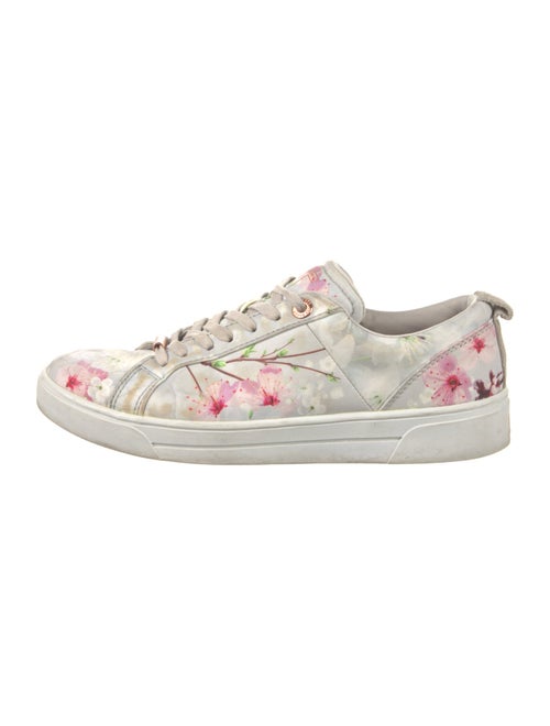 Ted Baker Leather Floral Print Sneakers