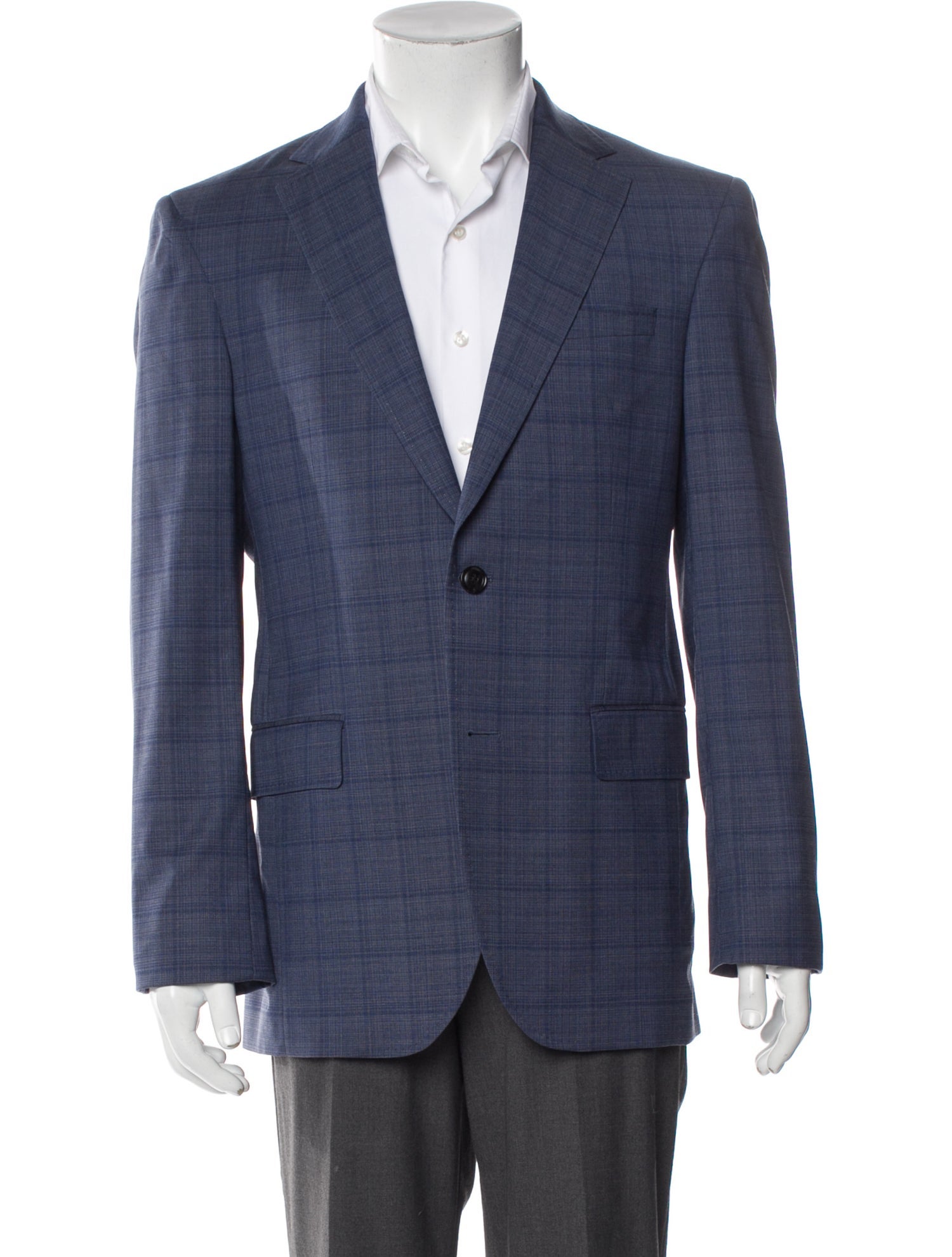 Ted Baker Wool Plaid Print Blazer