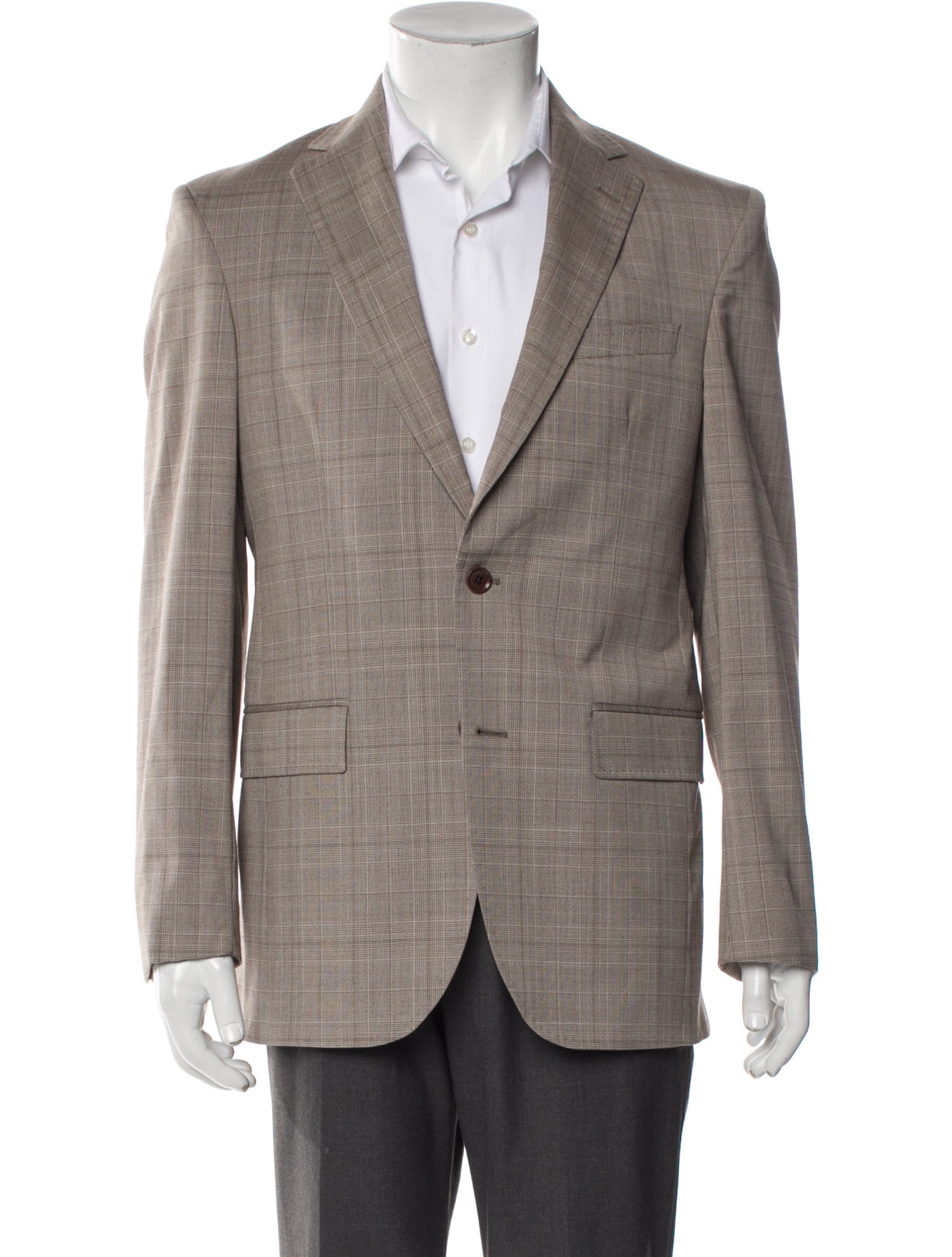 Ted Baker Wool Plaid Print Blazer