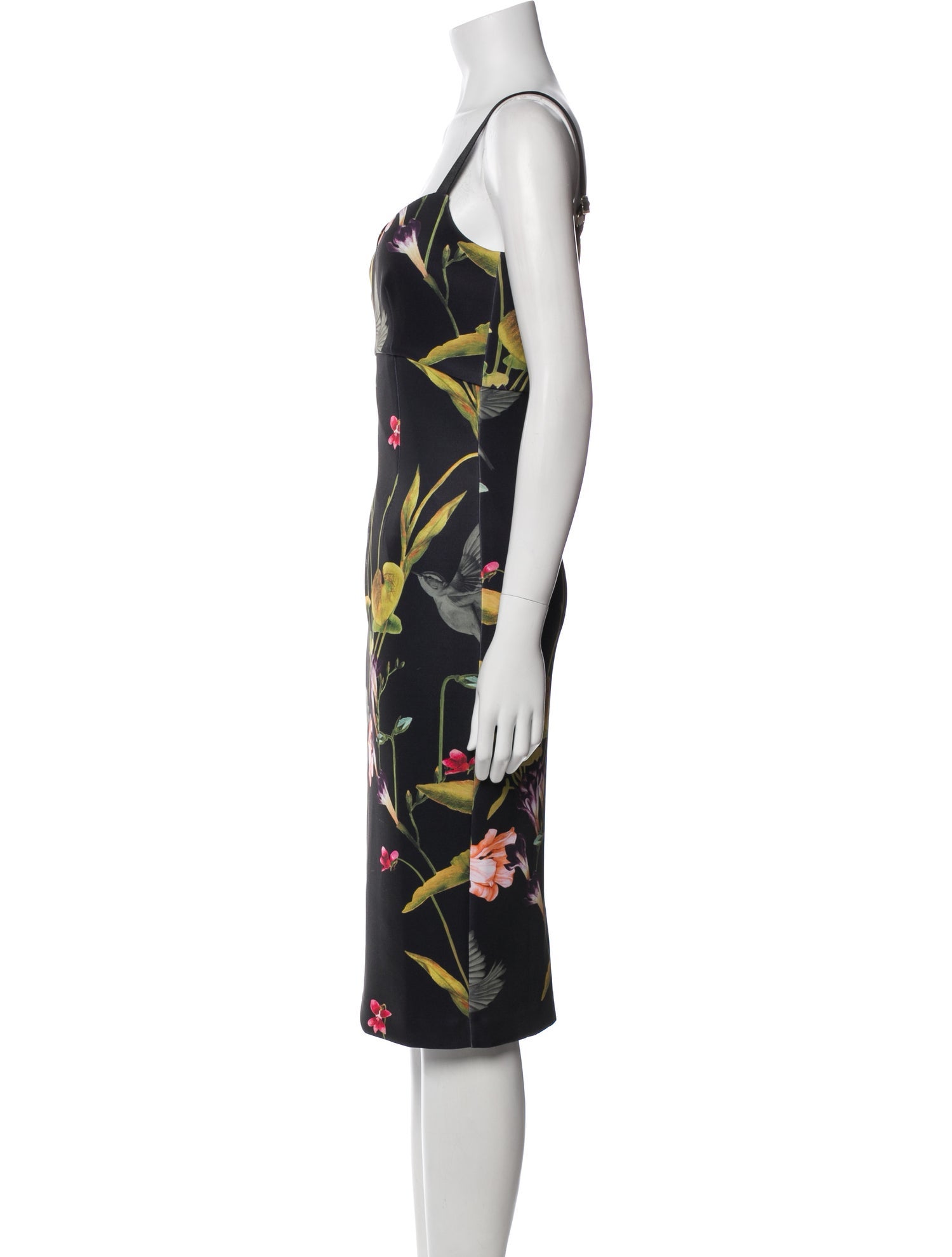 Ted Baker Floral Print Midi Length Dress