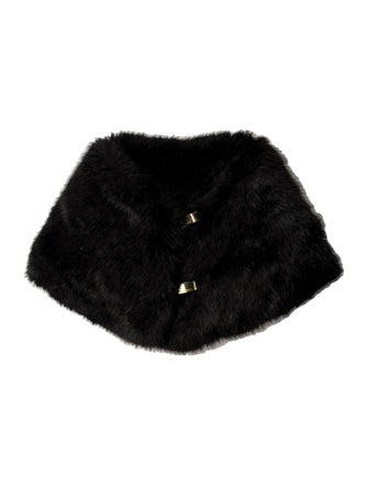 Ted Baker Festival Quadri Fur Shawl