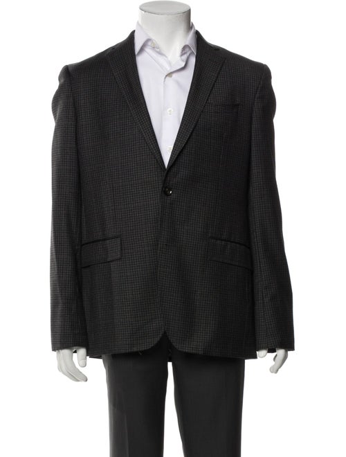 Ted Baker Wool Plaid Print Peacoat