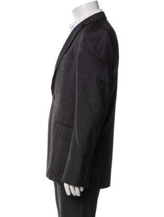 Ted Baker Wool Plaid Print Peacoat