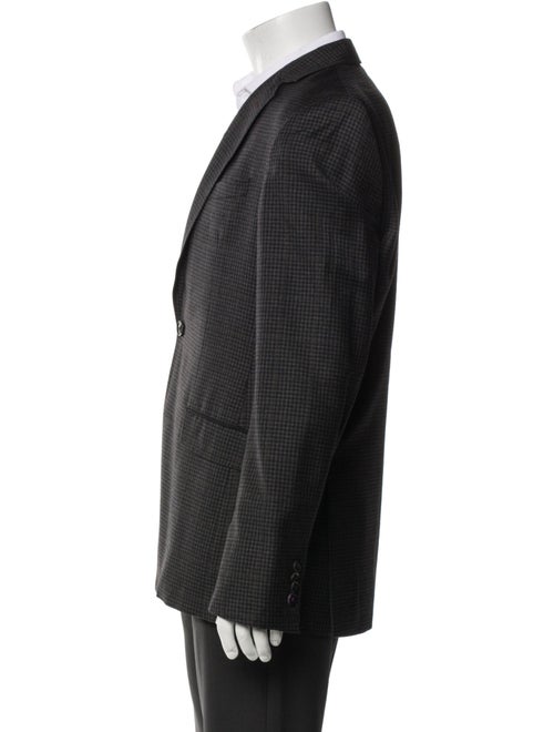 Ted Baker Wool Plaid Print Peacoat