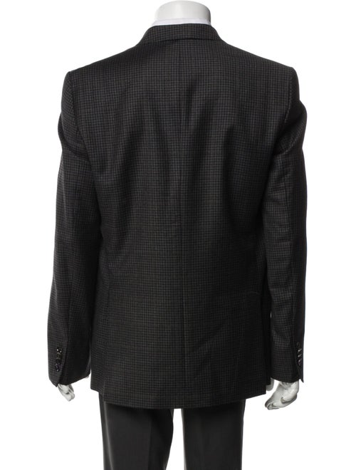 Ted Baker Wool Plaid Print Peacoat