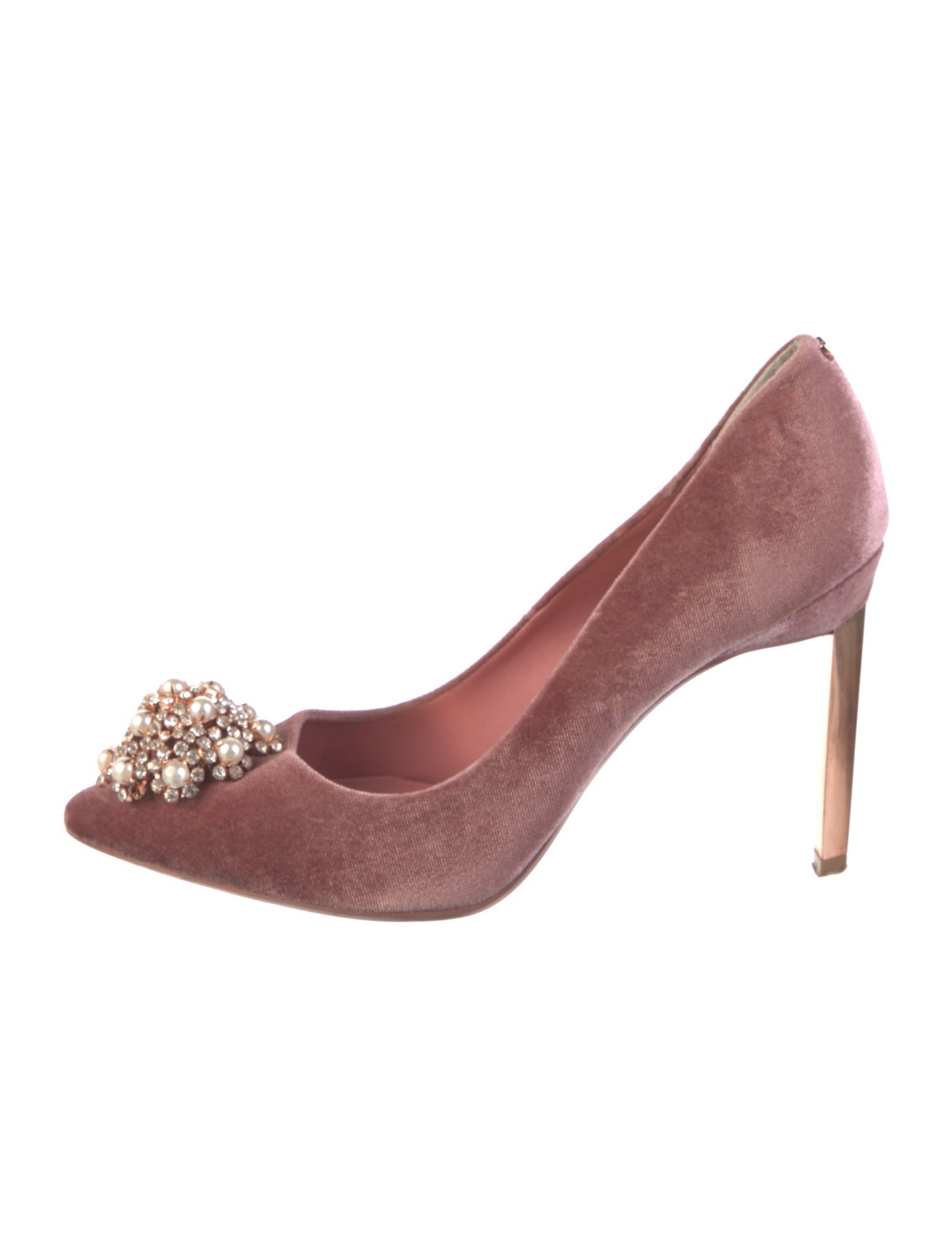 Ted Baker Velvet Crystal Embellishments Pumps
