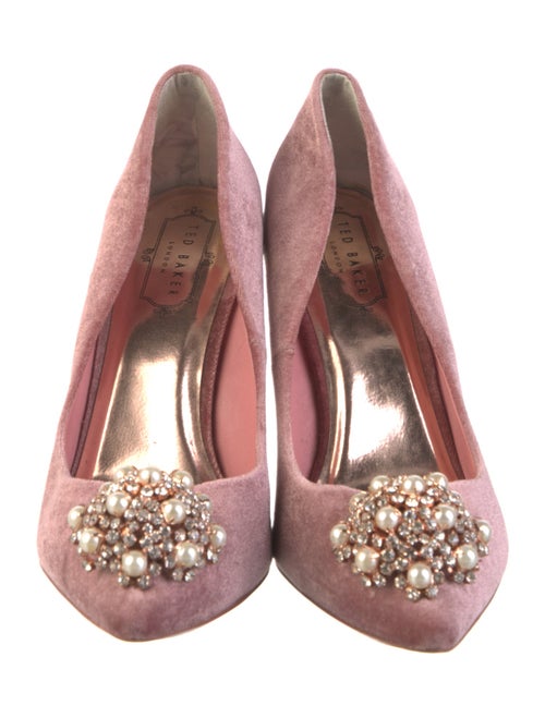 Ted Baker Velvet Crystal Embellishments Pumps