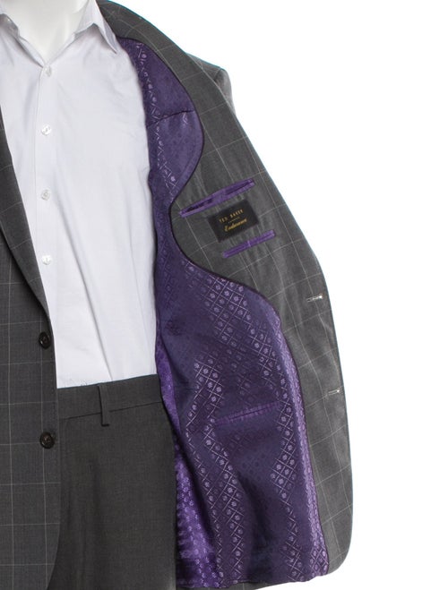 Ted Baker Wool Plaid Print Blazer