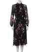 Ted Baker Floral Print Midi Length Dress