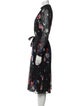 Ted Baker Floral Print Midi Length Dress