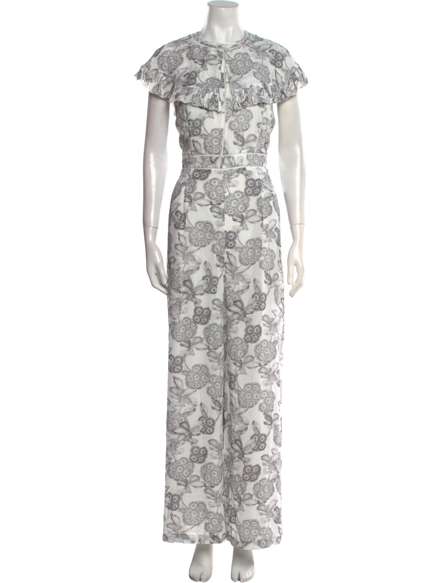 Ted Baker Floral Print Crew Neck Jumpsuit