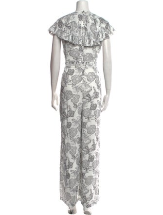 Ted Baker Floral Print Crew Neck Jumpsuit