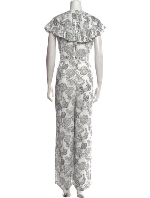 Ted Baker Floral Print Crew Neck Jumpsuit