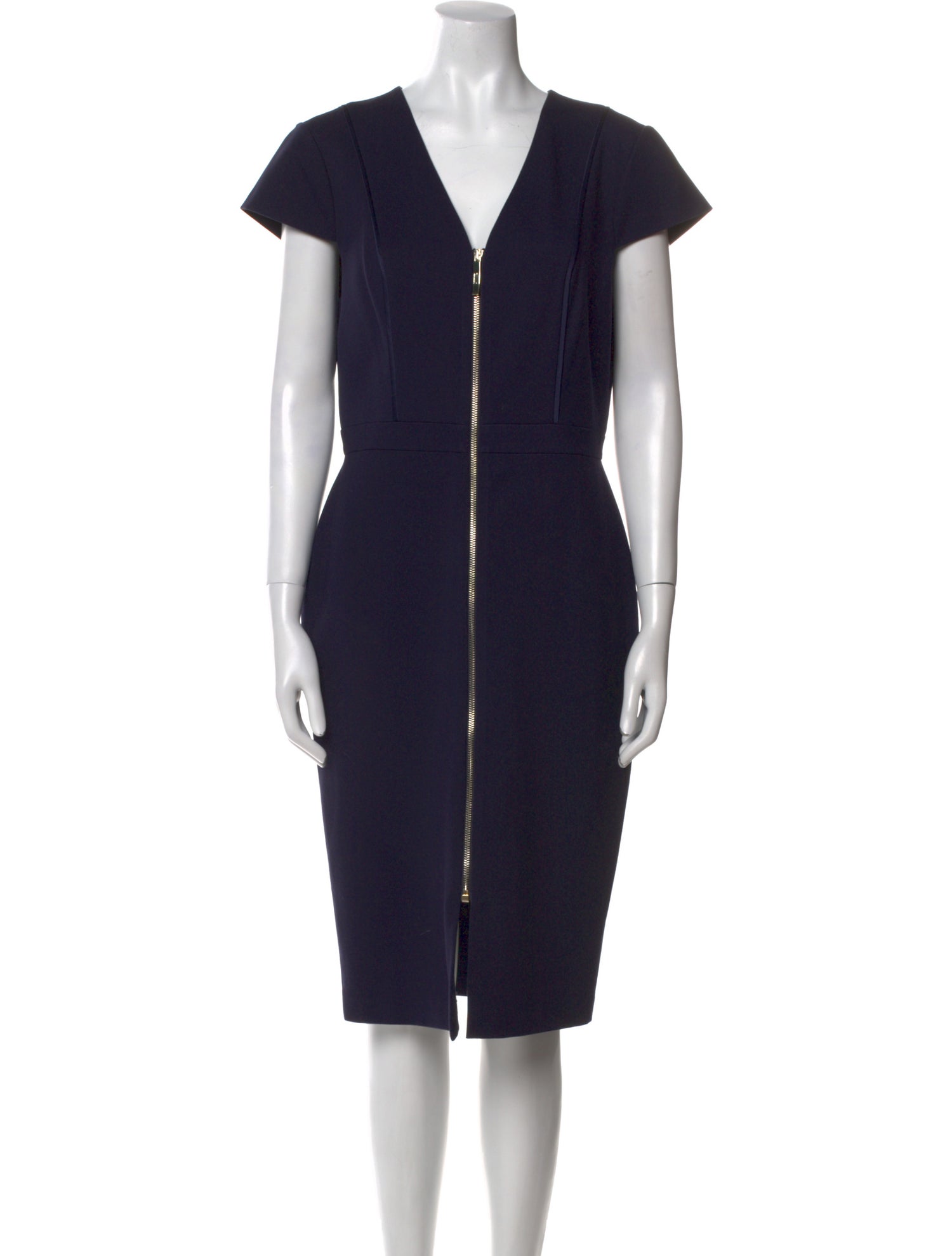 Ted Baker V-Neck Midi Length Dress