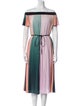 Ted Baker Striped Midi Length Dress