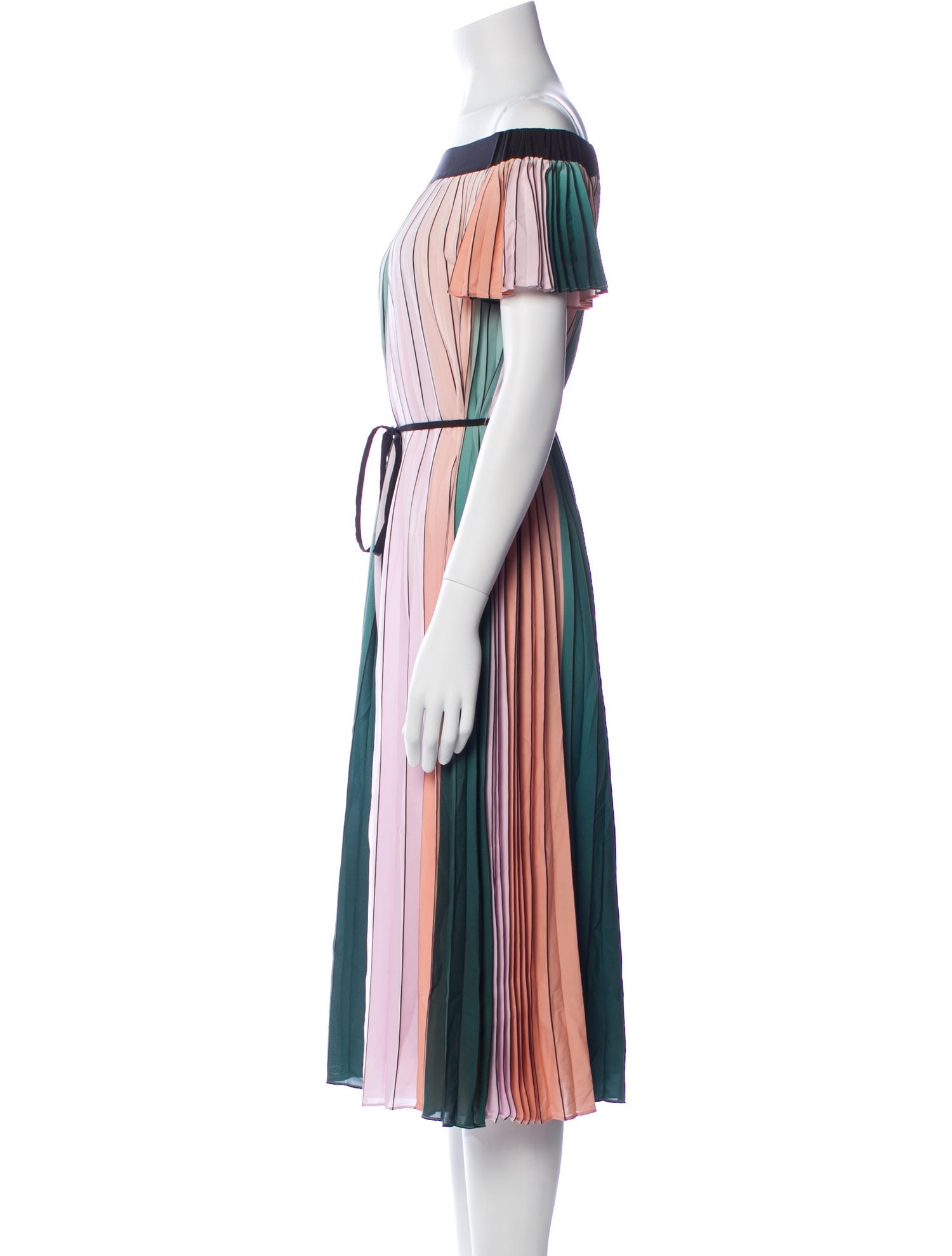 Ted Baker Striped Midi Length Dress