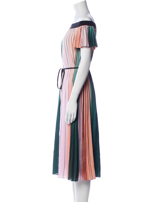 Ted Baker Striped Midi Length Dress