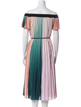 Ted Baker Striped Midi Length Dress
