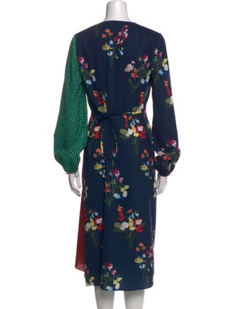 Ted Baker Floral Print Midi Length Dress