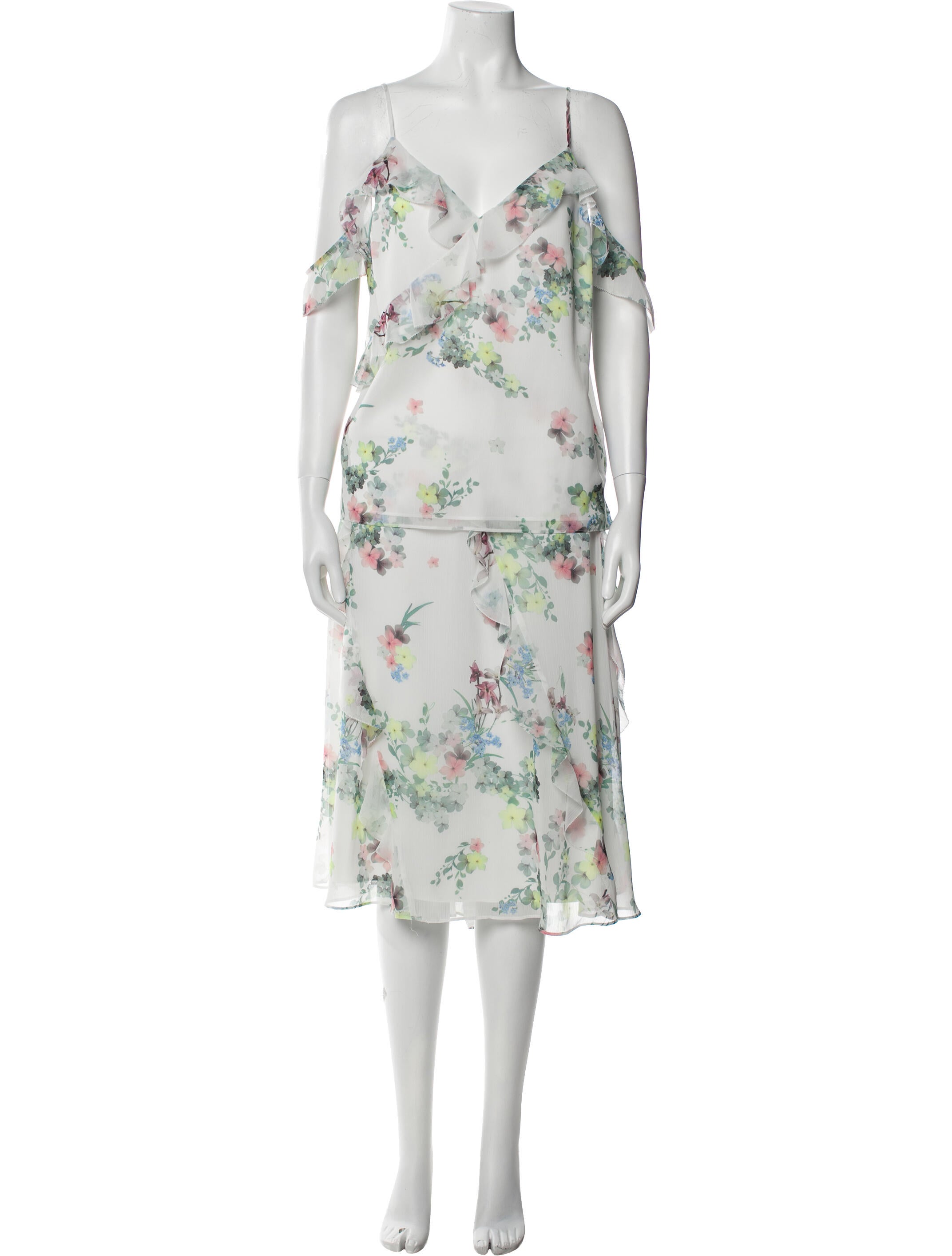 Ted Baker Printed Embroidered Accent Skirt Set