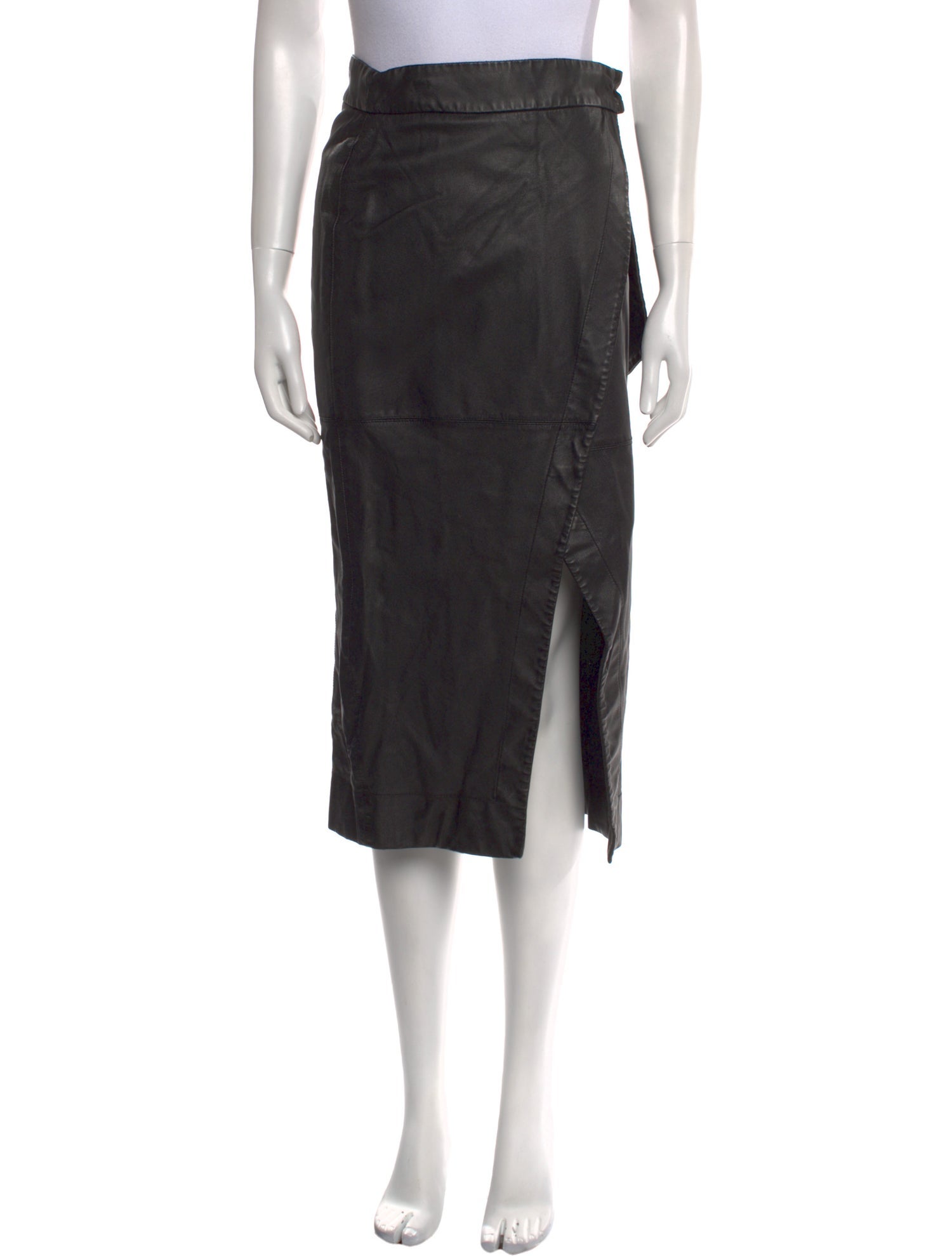 Ted Baker Goat Leather Midi Length Skirt