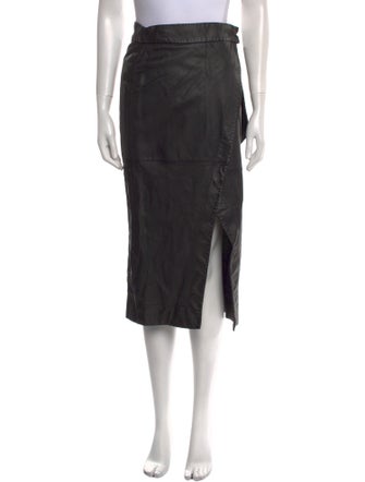 Ted Baker Goat Leather Midi Length Skirt