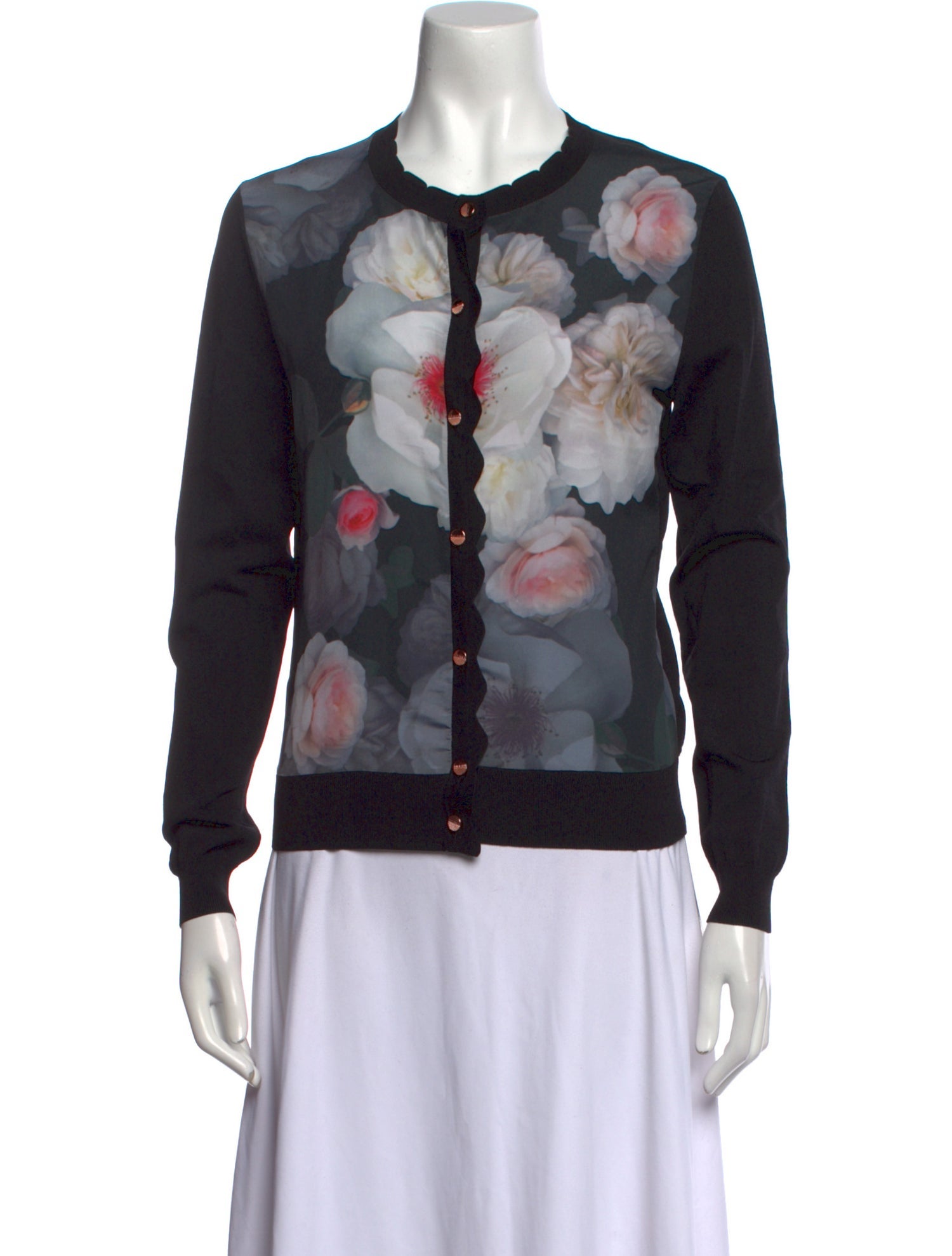 Ted Baker Floral Print Crew Neck Sweater