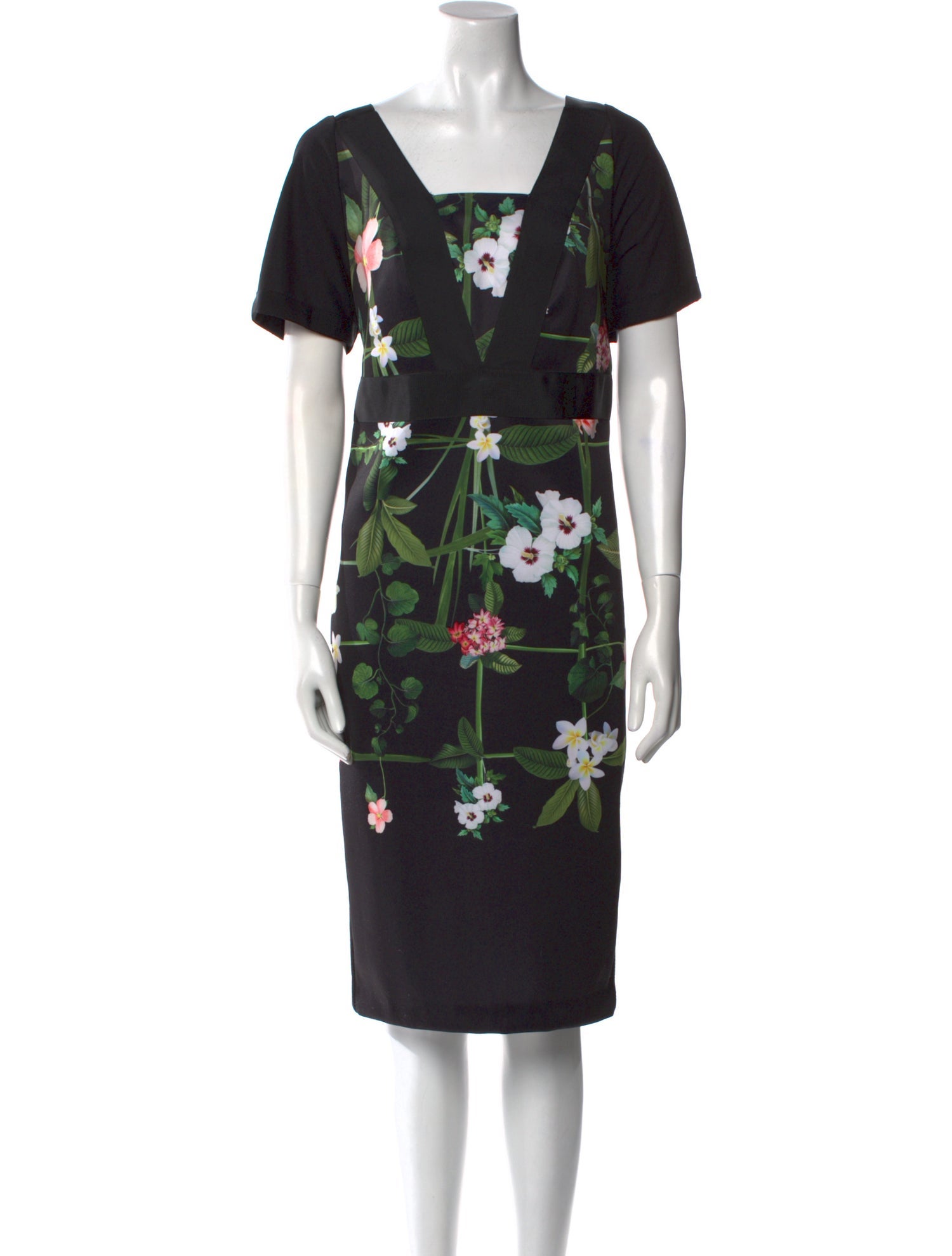 Ted Baker Floral Print Midi Length Dress