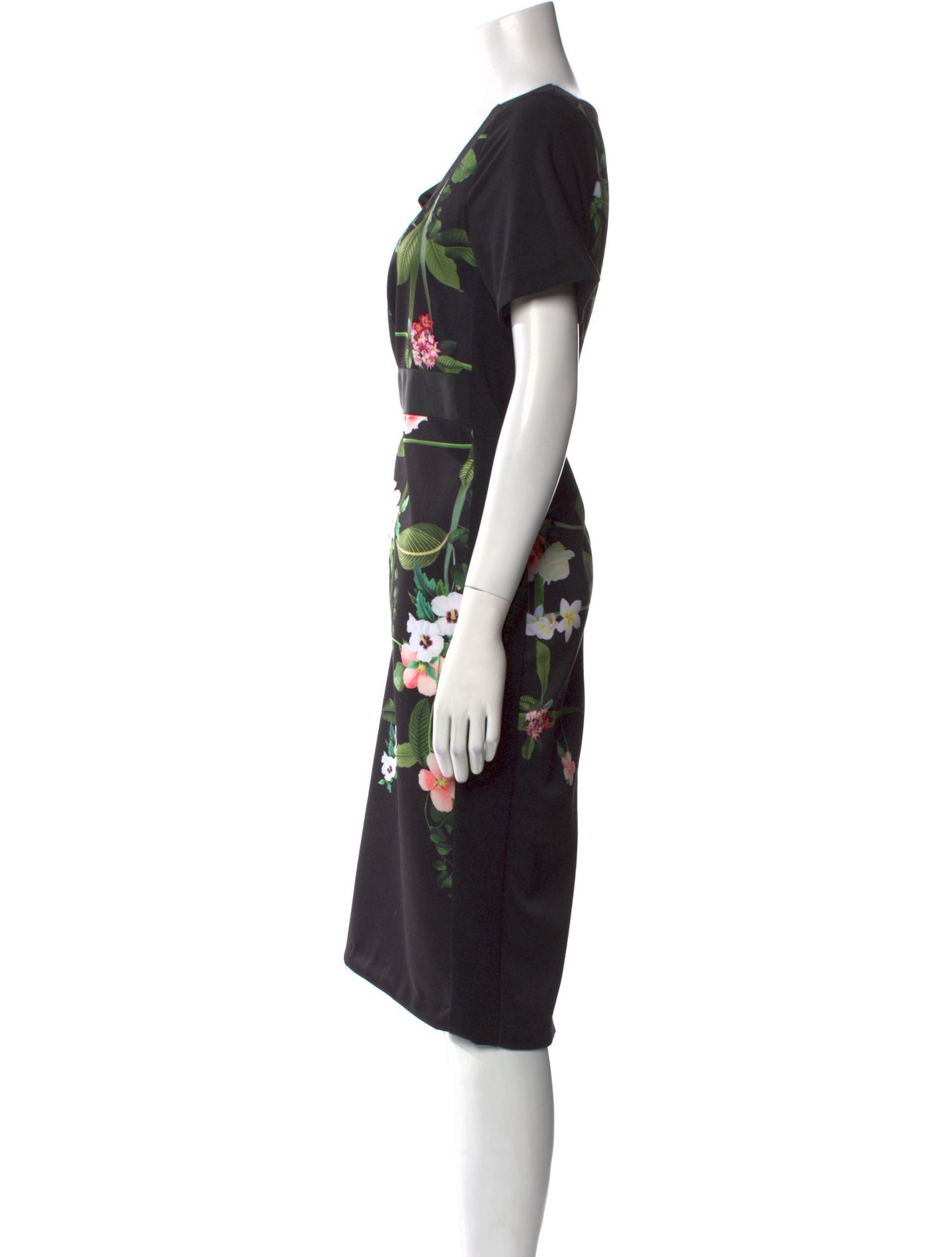 Ted Baker Floral Print Midi Length Dress