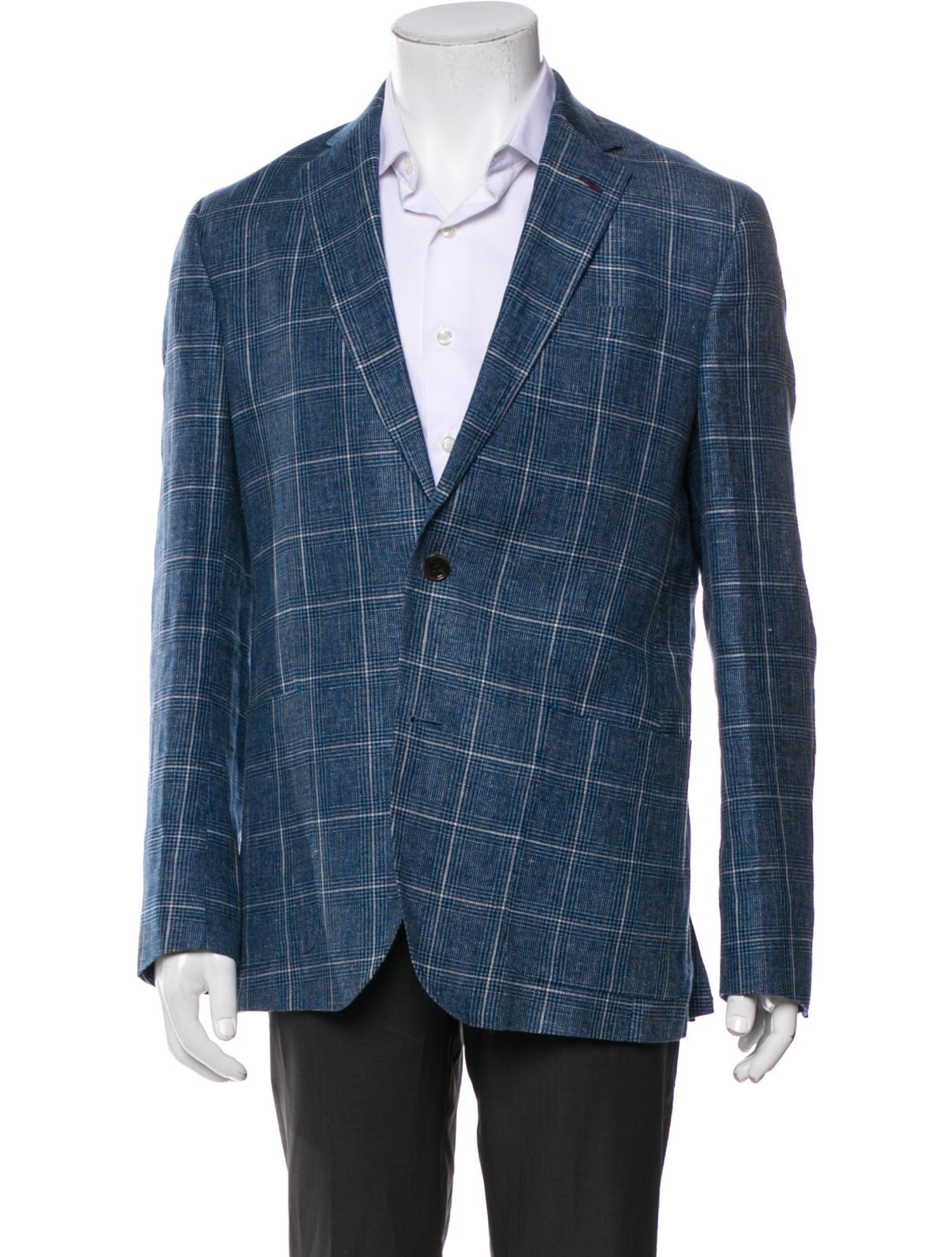 Ted Baker Linen Houndstooth Print Blazer