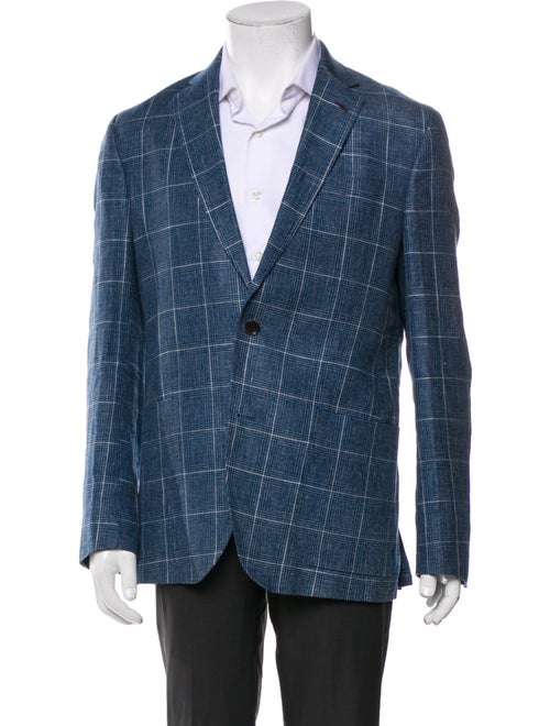 Ted Baker Linen Houndstooth Print Blazer