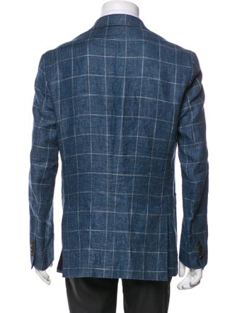 Ted Baker Linen Houndstooth Print Blazer