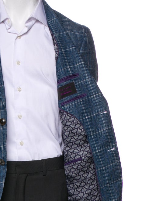 Ted Baker Linen Houndstooth Print Blazer