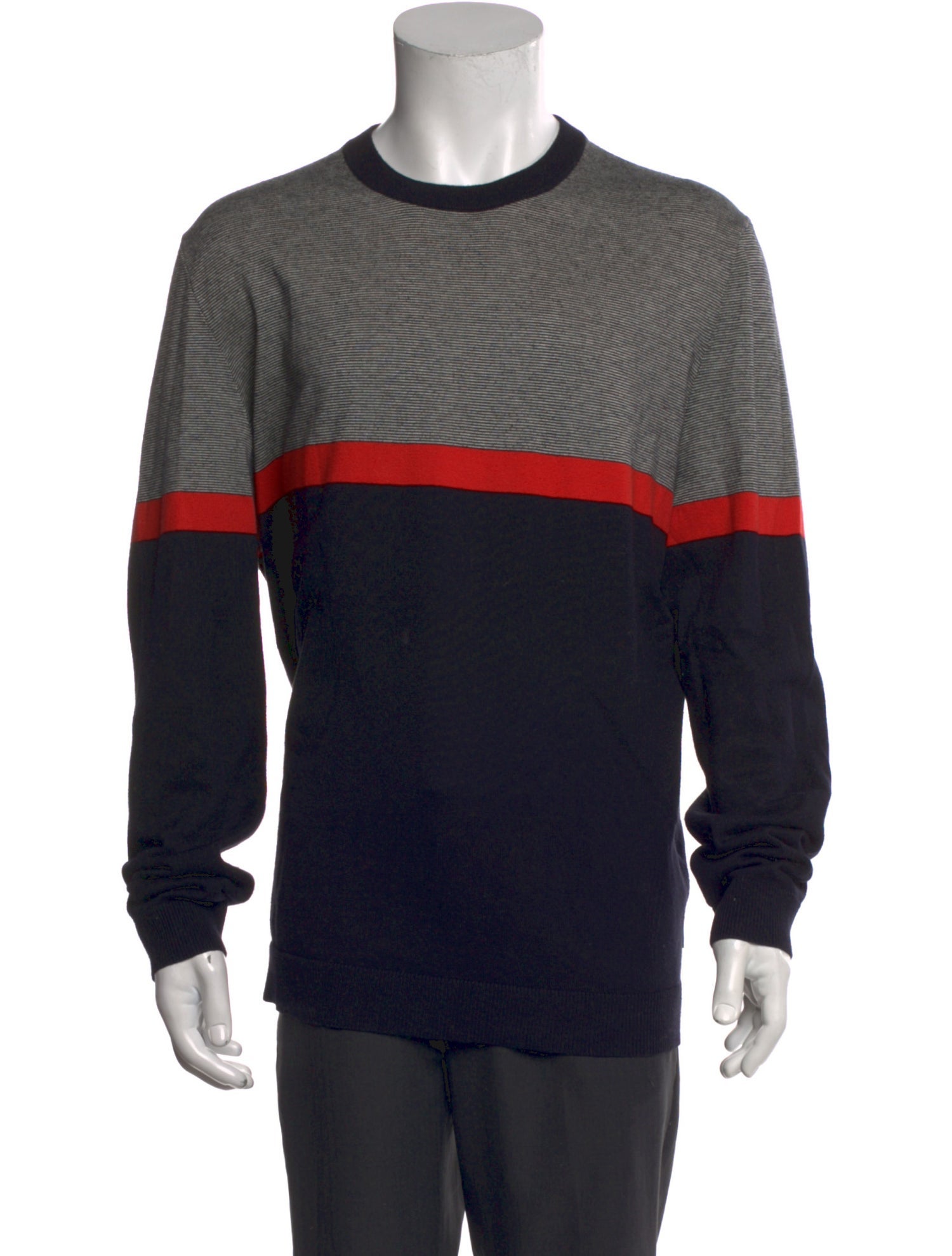 Ted Baker Colorblock Pattern Crew Neck Pullover