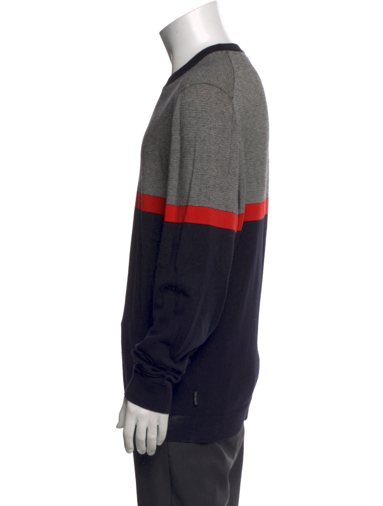 Ted Baker Colorblock Pattern Crew Neck Pullover