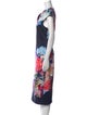 Ted Baker Floral Print Midi Length Dress
