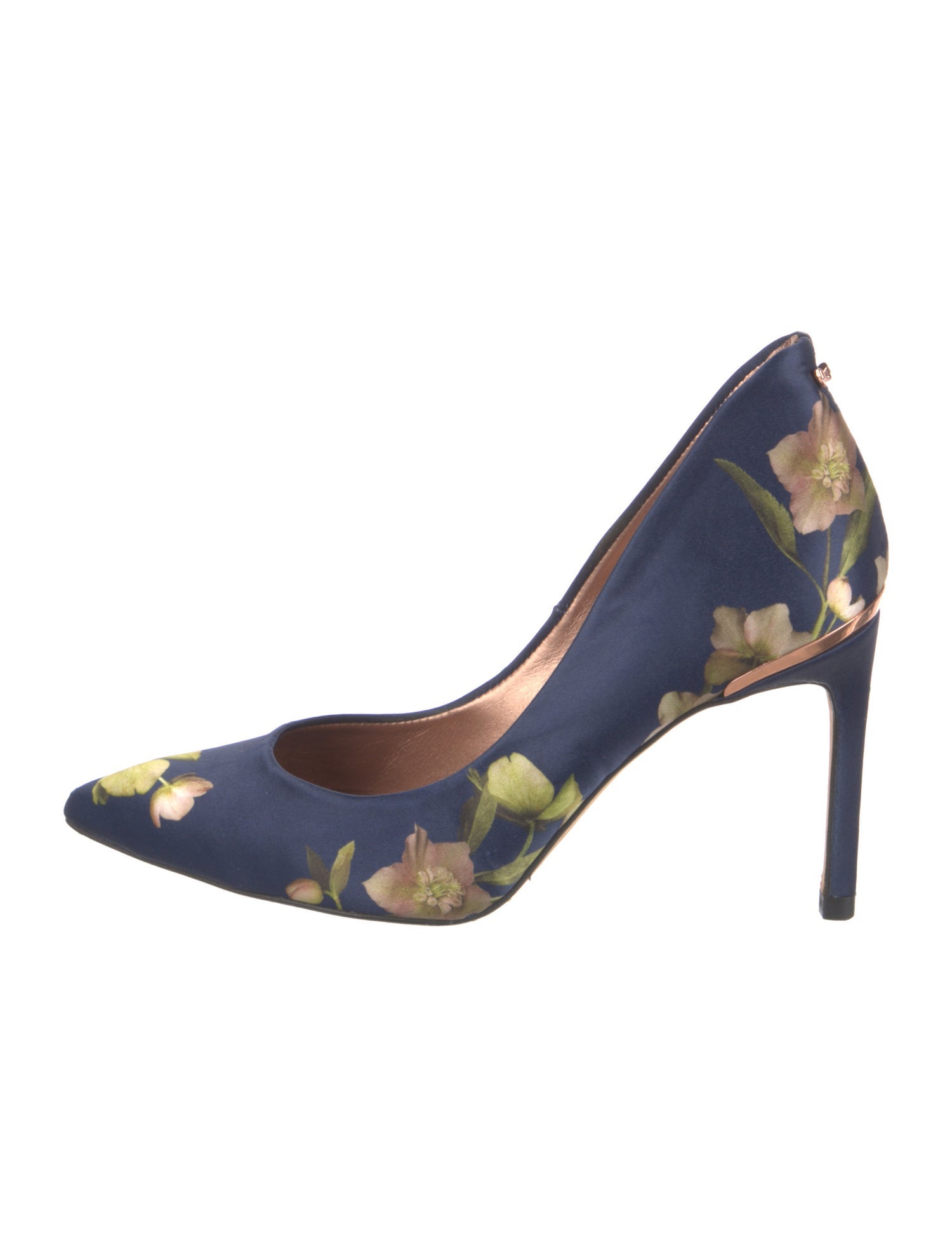 Ted Baker Satin Floral Print D'Orsay Pumps