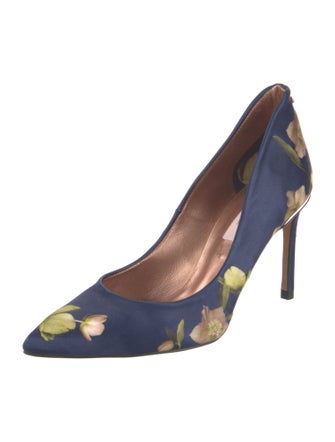 Ted Baker Satin Floral Print D'Orsay Pumps