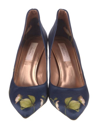 Ted Baker Satin Floral Print D'Orsay Pumps