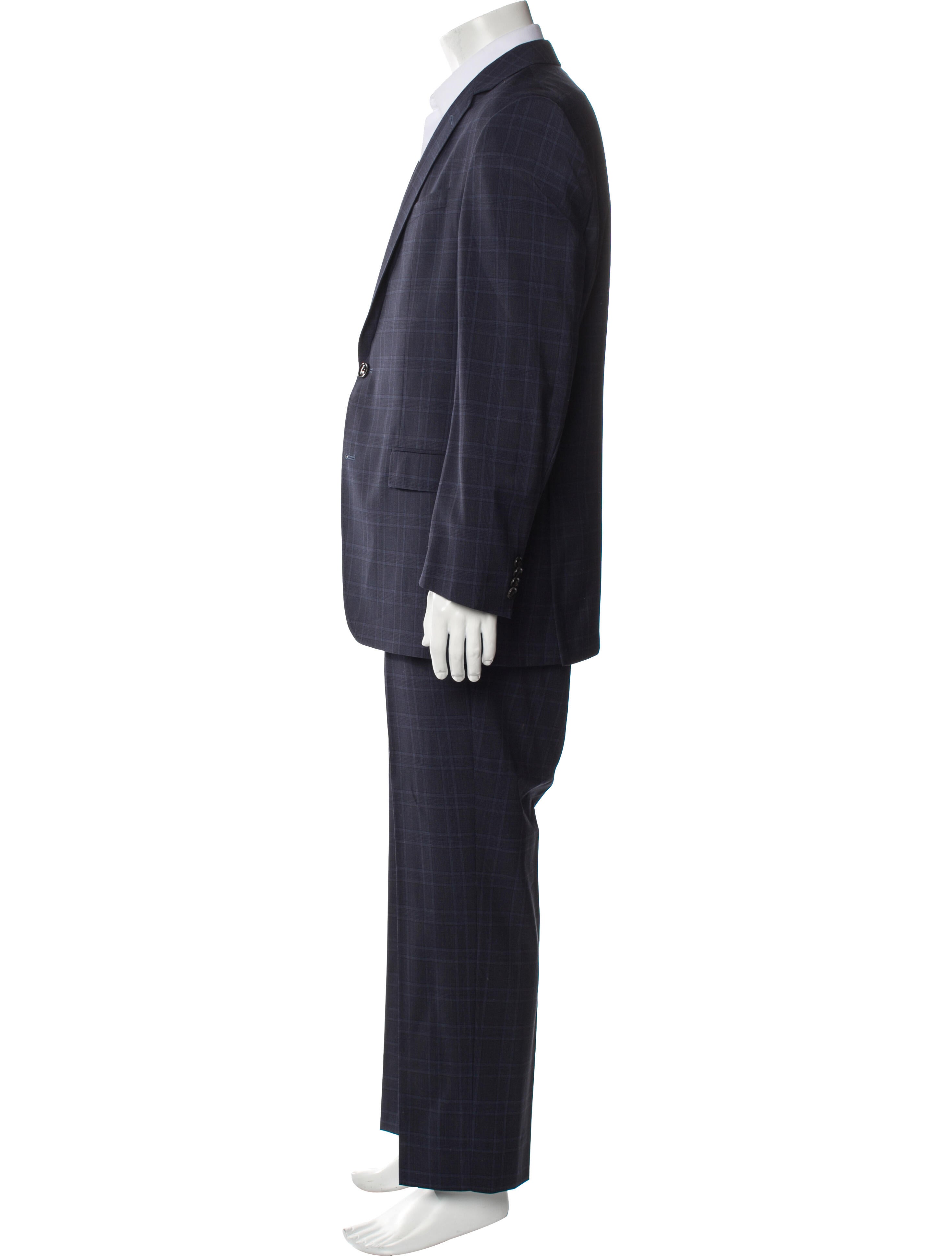 Ted Baker Wool Plaid Print Two-Piece Blazer